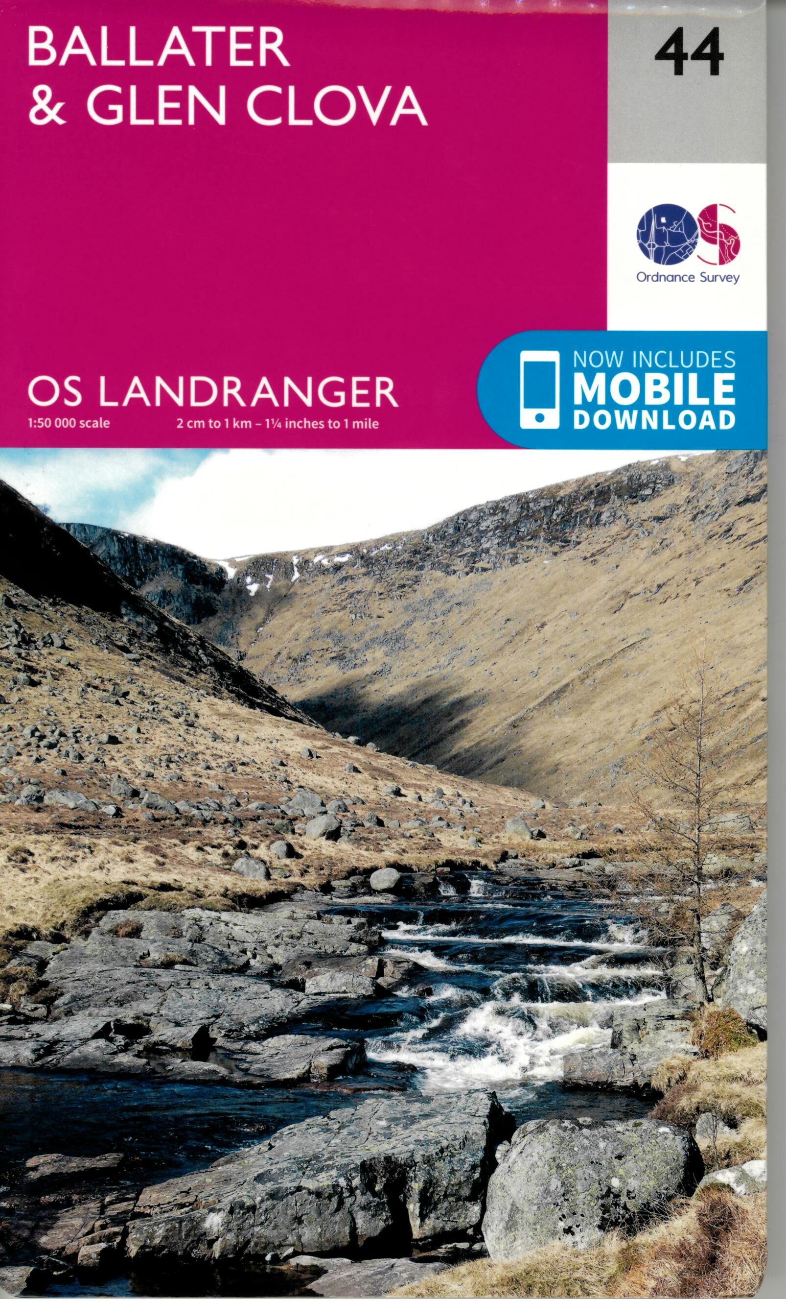 ORDNANCE SURVEY - 44 GB BALLATER GLEN CLOVA 1 50 000