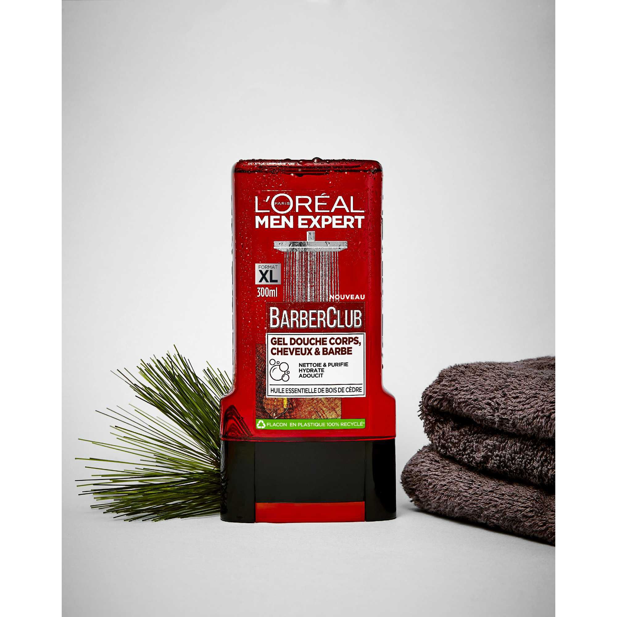 Gel Douche Corps, Cheveux & Barbe BarberClub - Gamme Men Expert