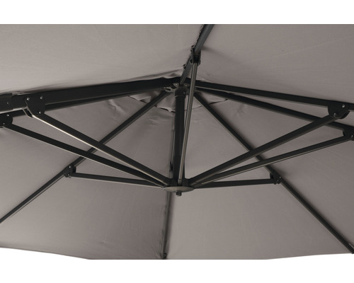 Zwevende parasol Sunset N+ 350 x 260 cm polyester taupe