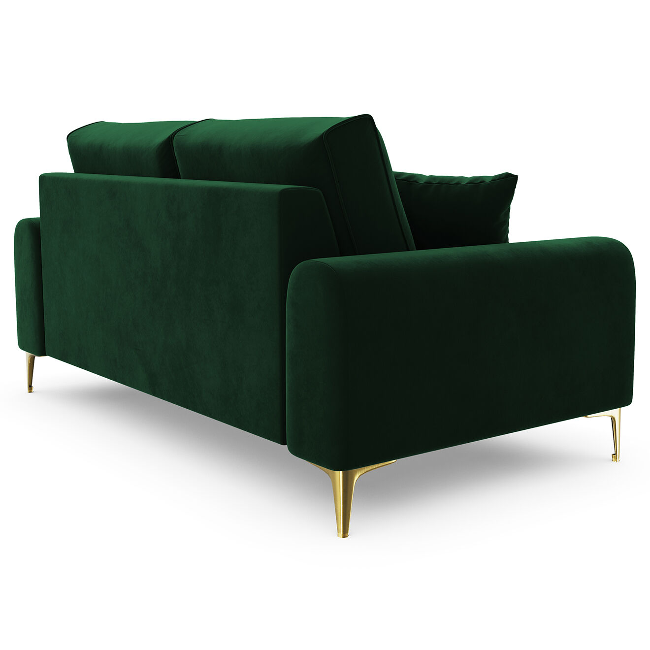 Mazzini Sofas Canapé 2 places velours madara vert bouteille - 172x102x90 cm