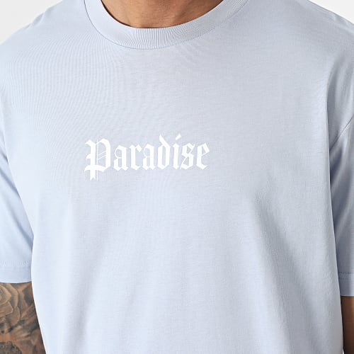 Tee Shirt Oversize Large Paradise III Bleu Ciel
