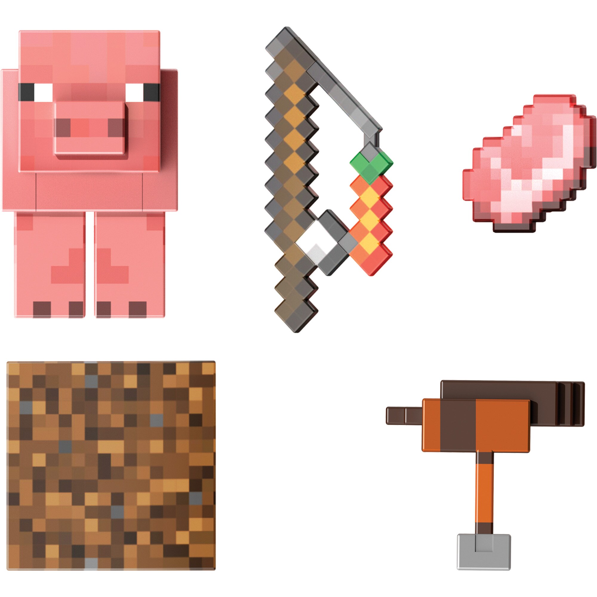 Mattel Spielfigur Minecraft Diamond Level Schwein