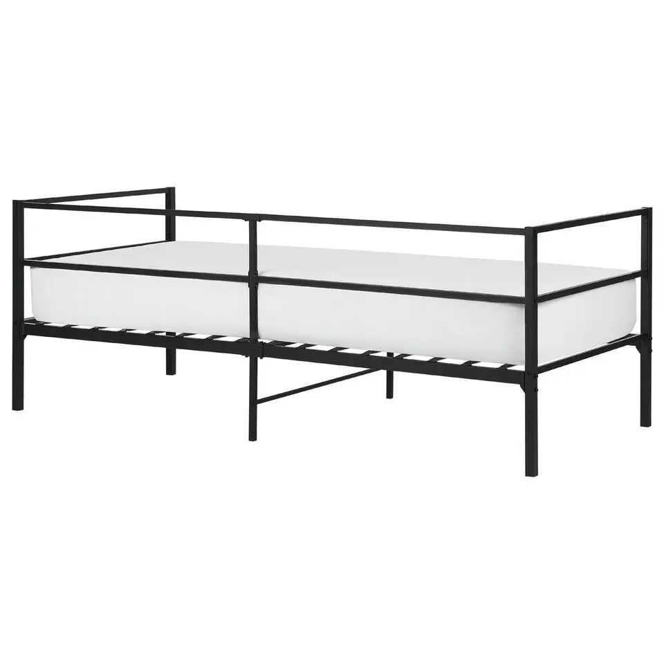 BATTUT - Eenpersoonsbed - Zwart - 90 x 200 cm - Metaal