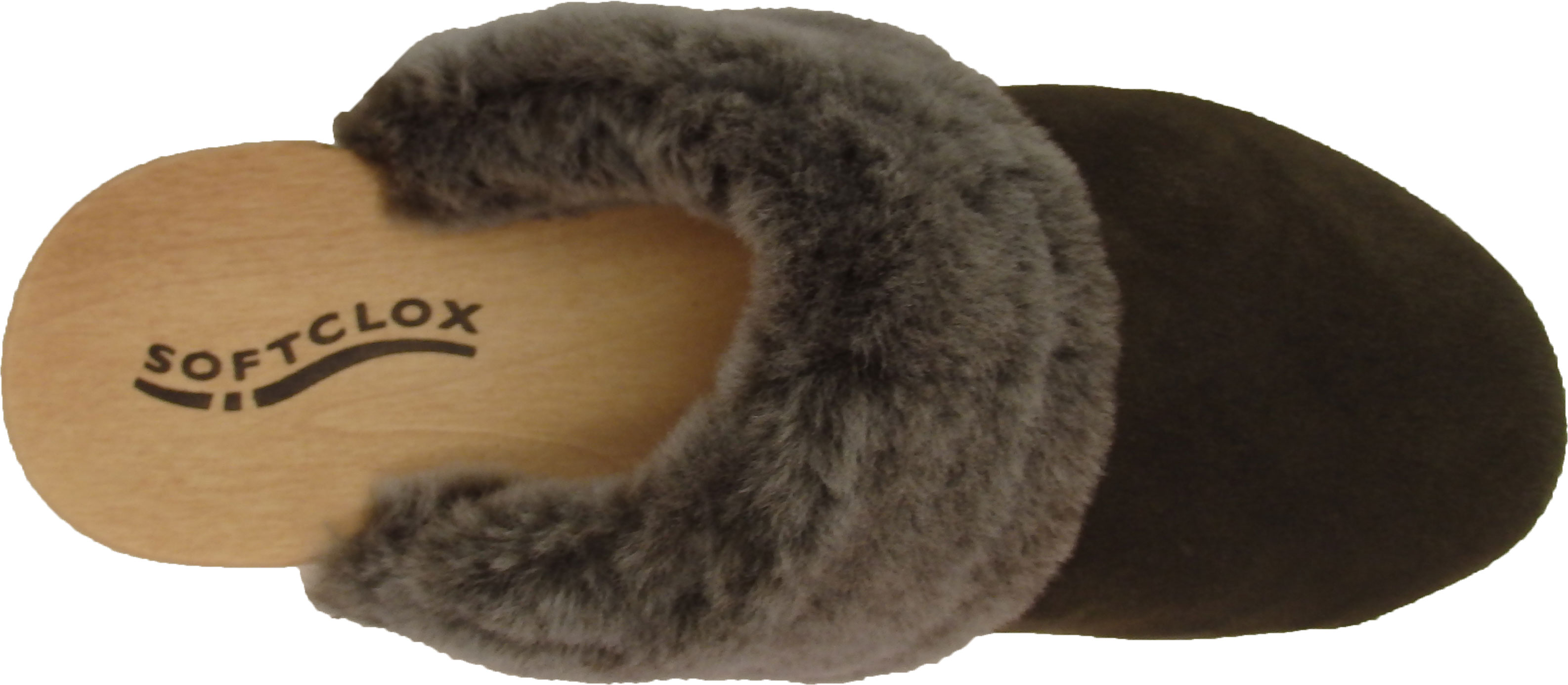 Softclox Clog TIZIA Kaschmir oliv Lammfell (natur)