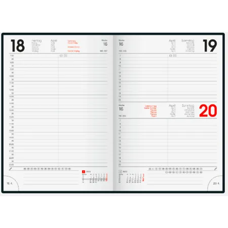 BRUNNEN Tageskalender Buchkalender pink, A5, 2023