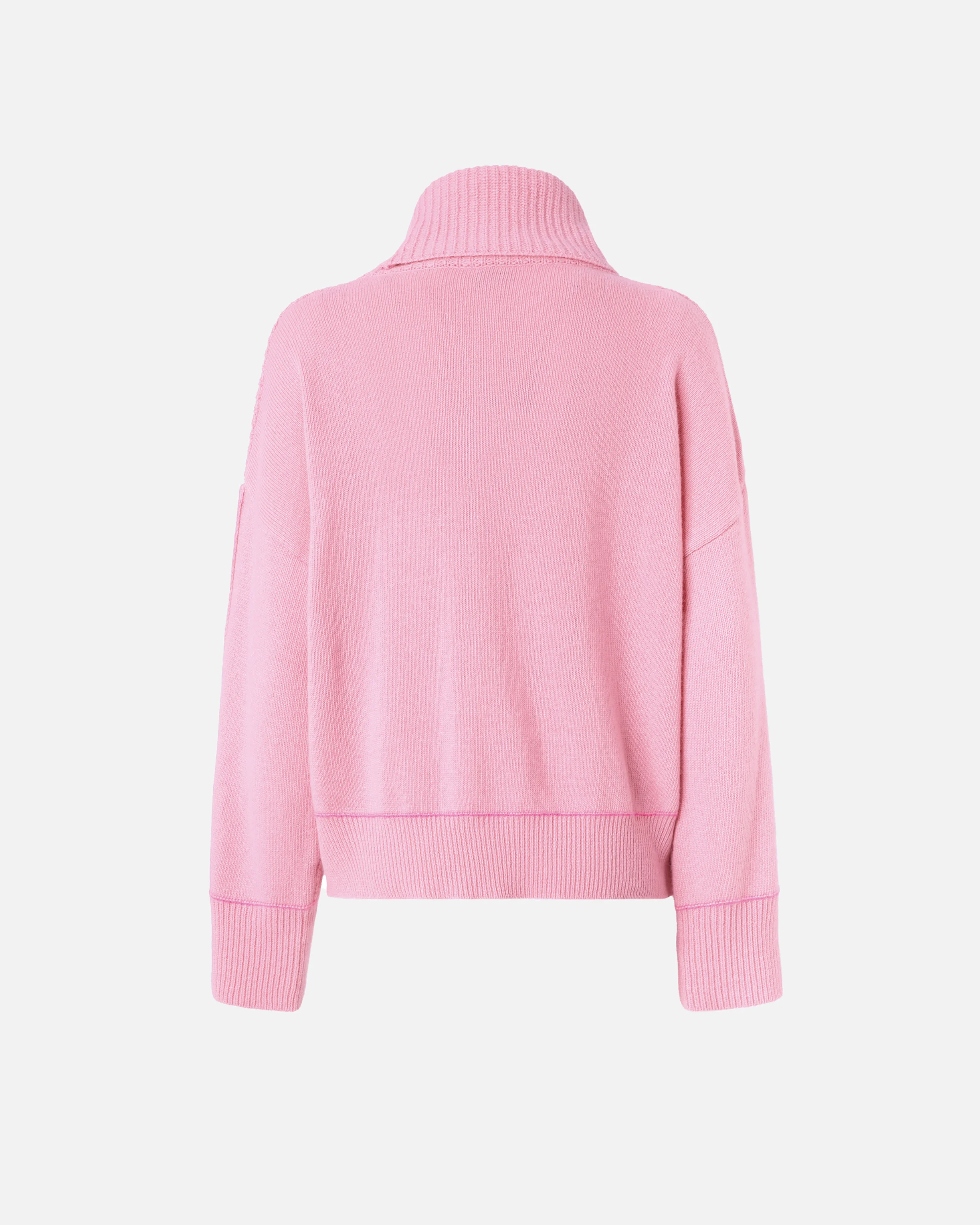 Pull à col roulé fin | Rose