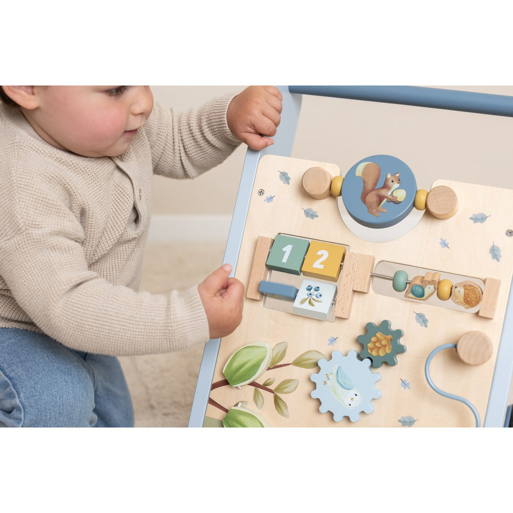 Køb Little Dutch Forest Friends Blue Multi-Aktivitets Gåvogn