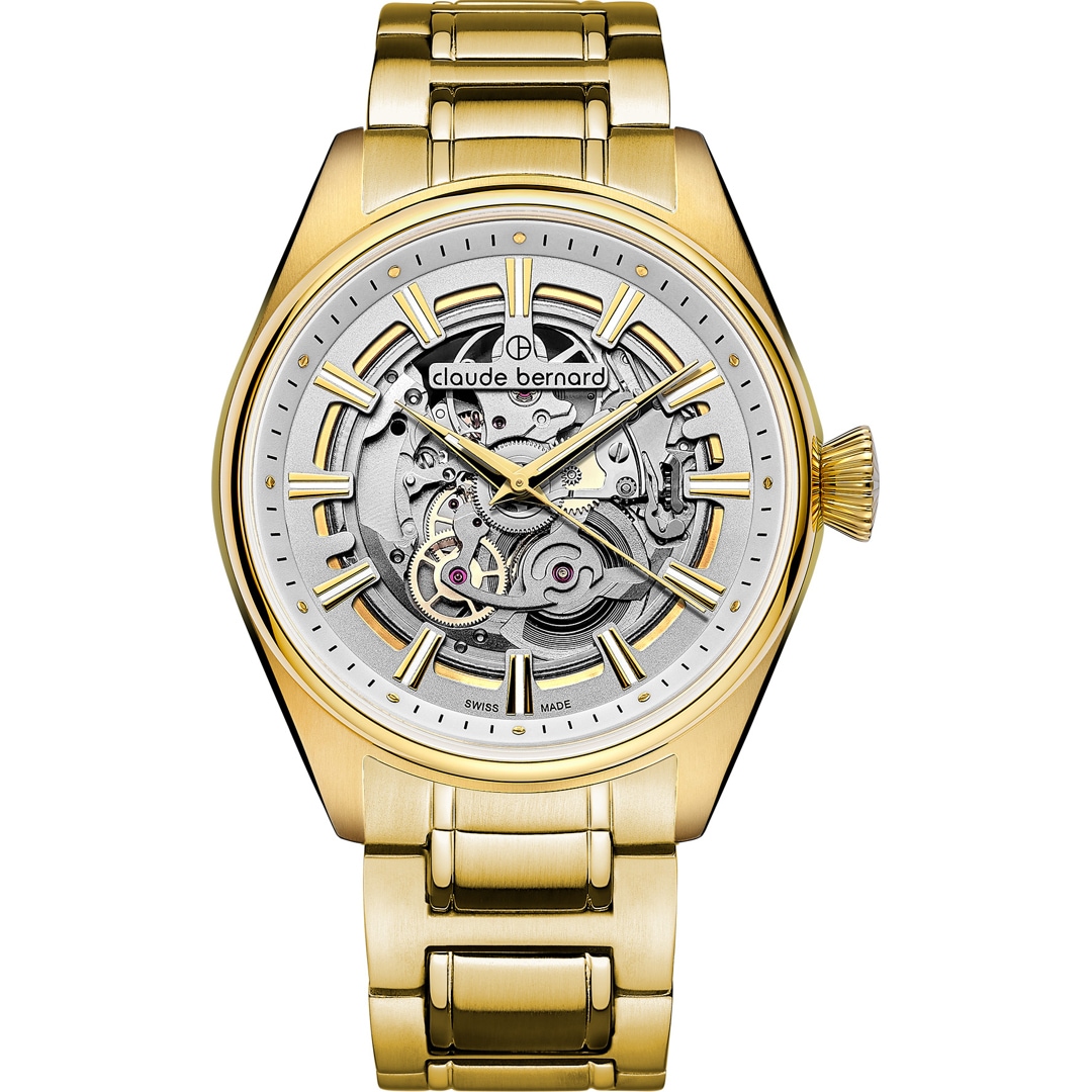 Claude Bernard Proud Heritage Automatic Skeleton Goldig
