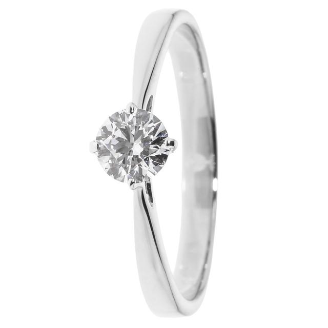 Brillant-Ring, 0,50 ct., Top Wesselton, Gold 585 poliert