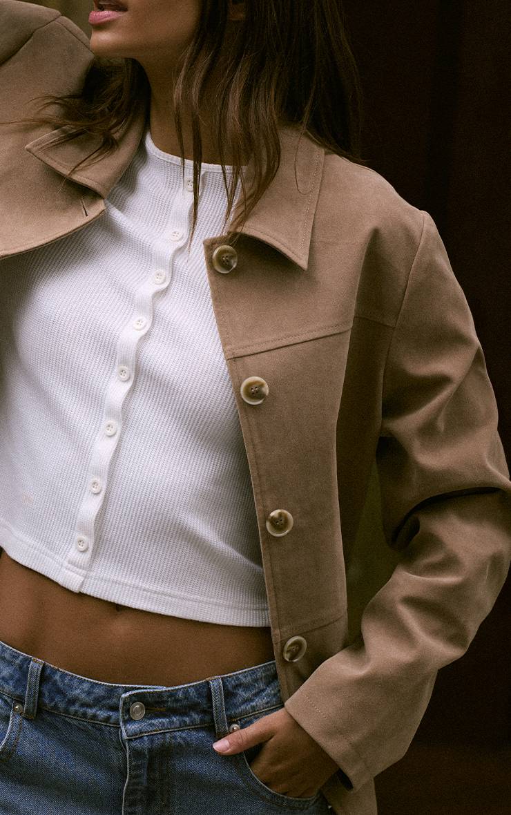 Sable Veste En Synthétique Avec Détails Boutons