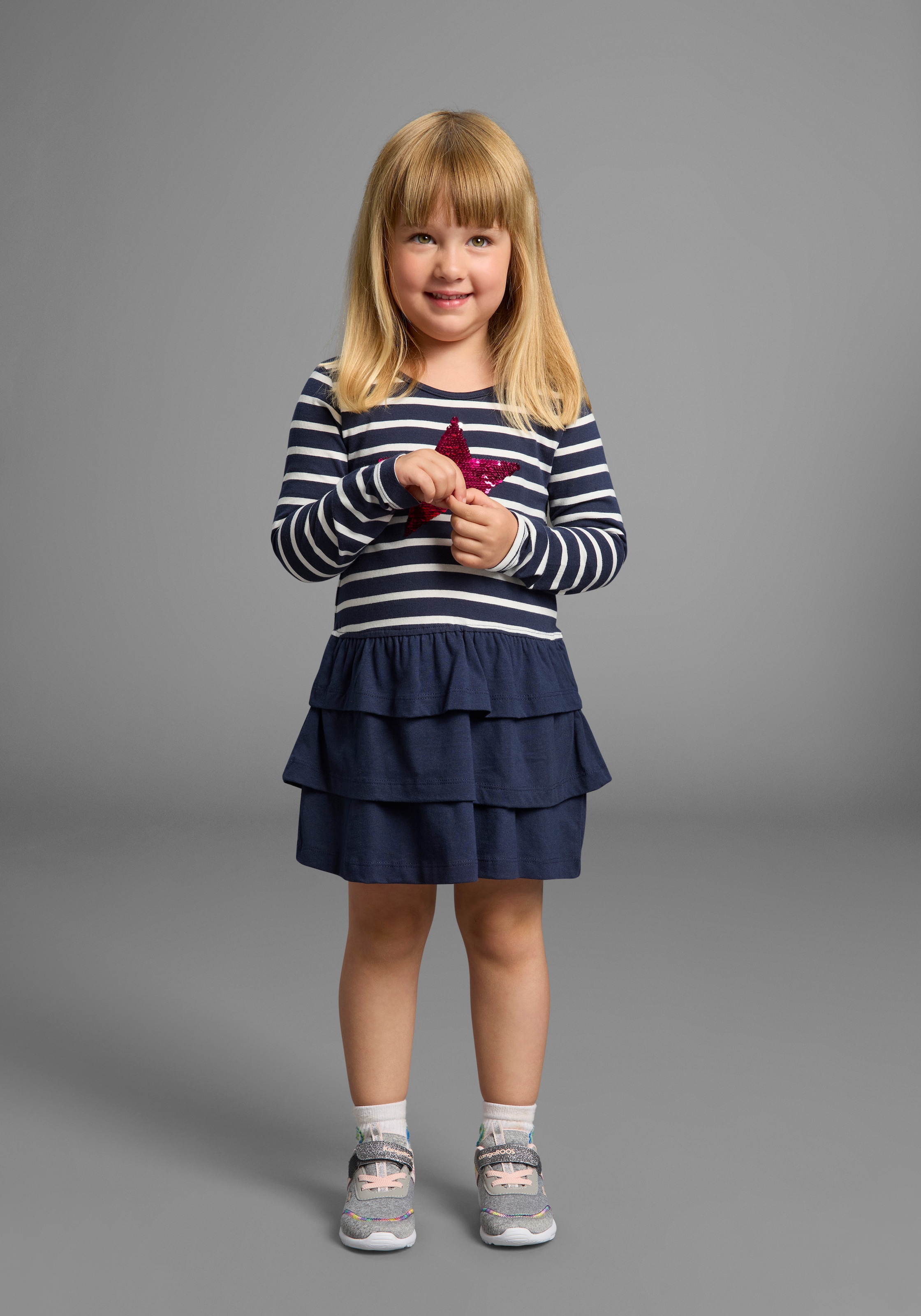 KIDSWORLD Jerseykleid »für kleine Mädchen« für Partys und besondere Anlässe,  kniefreie Länge,  modischer Stil