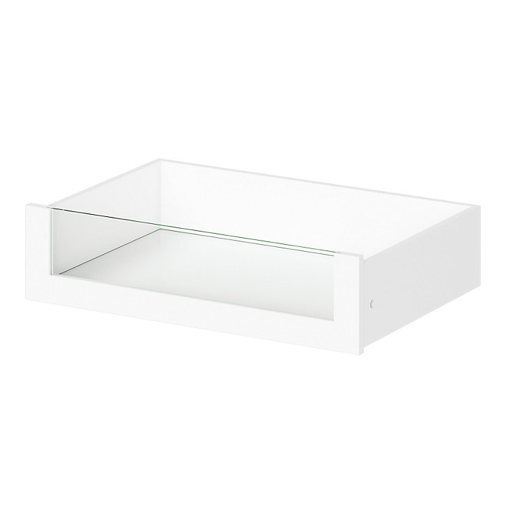 Tiroir intérieur avec façade verre blanc Atomia L. 75 cm x P. 45 cm GoodHome