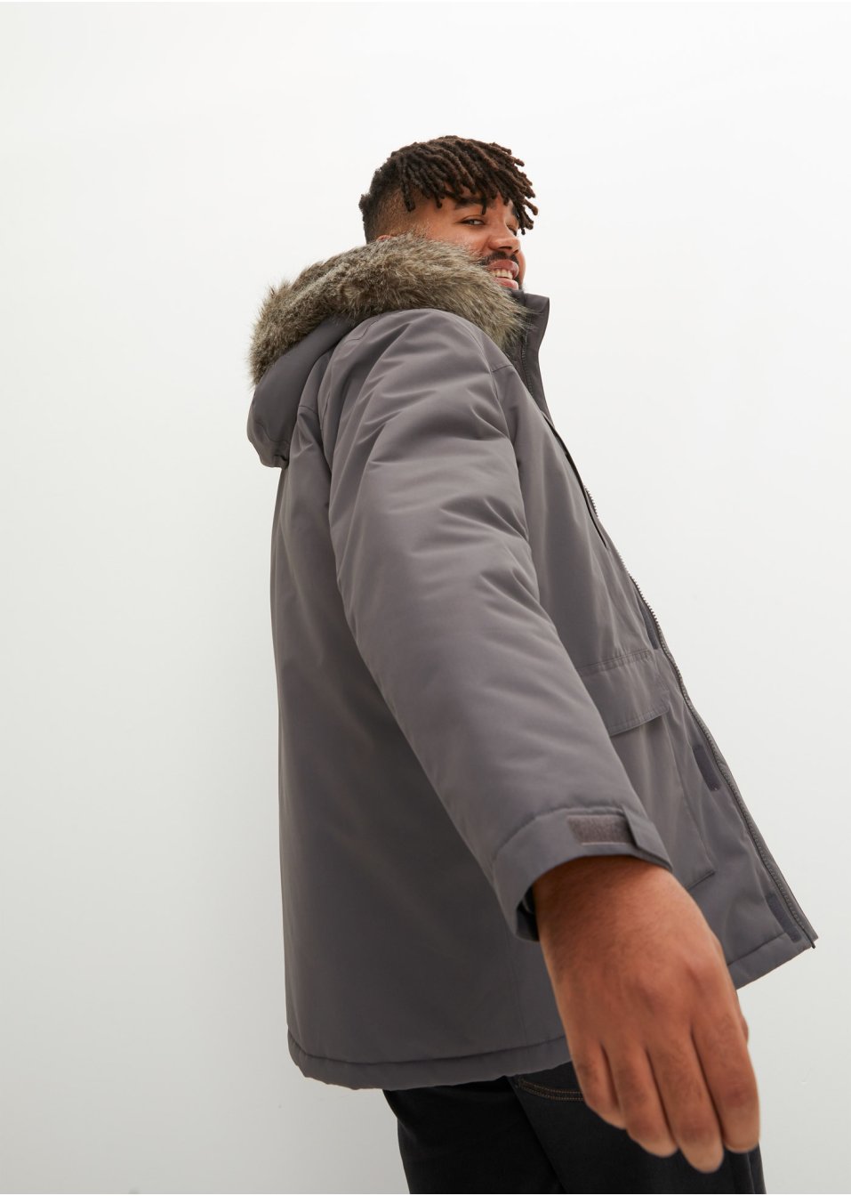 Parka technique hybride, intérieur matelassé