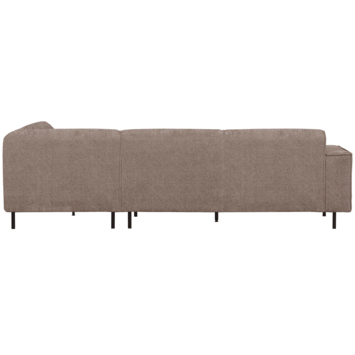 WOOOD hoekbank Roman taupe chenille stof met verlenging rechts