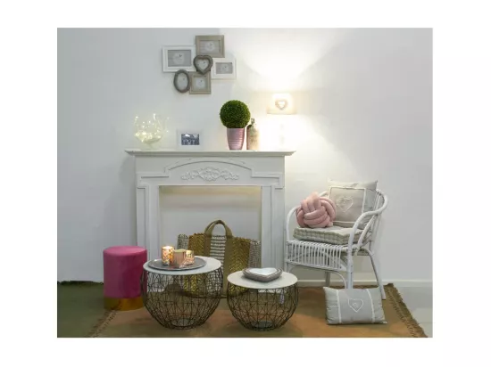 Fauteuil en rotin laqué blanc