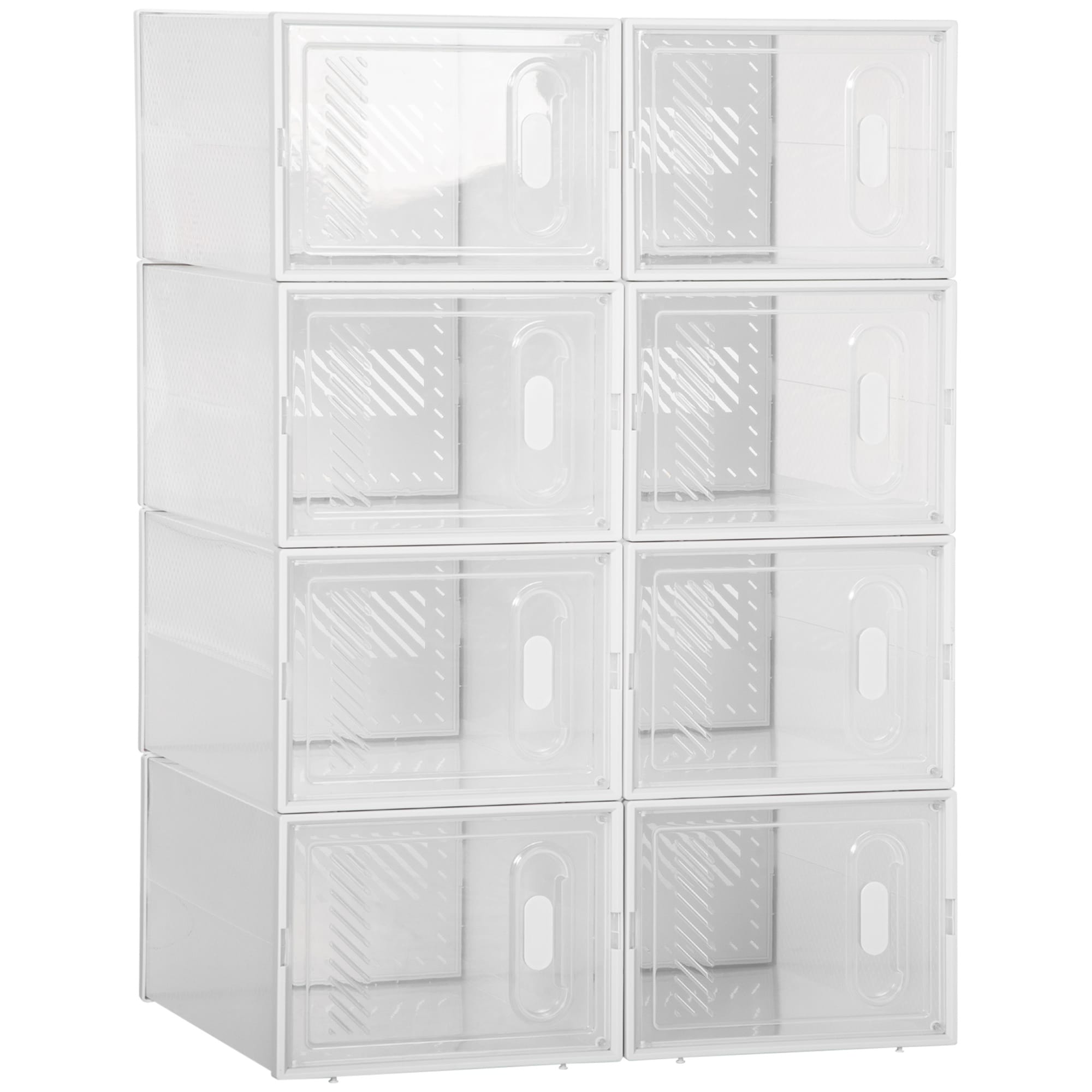 HOMCOM Aufbewahrungsschrank mti Lüftungsöffnungen transparent 25L x 35B x 19H cm