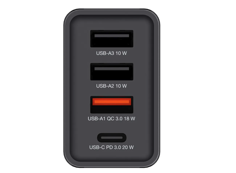 (30W) 3x USB A / 1x USB C Ladegerät Netzteil PD 3.0 QC 3.0 (49700) - Schwarz