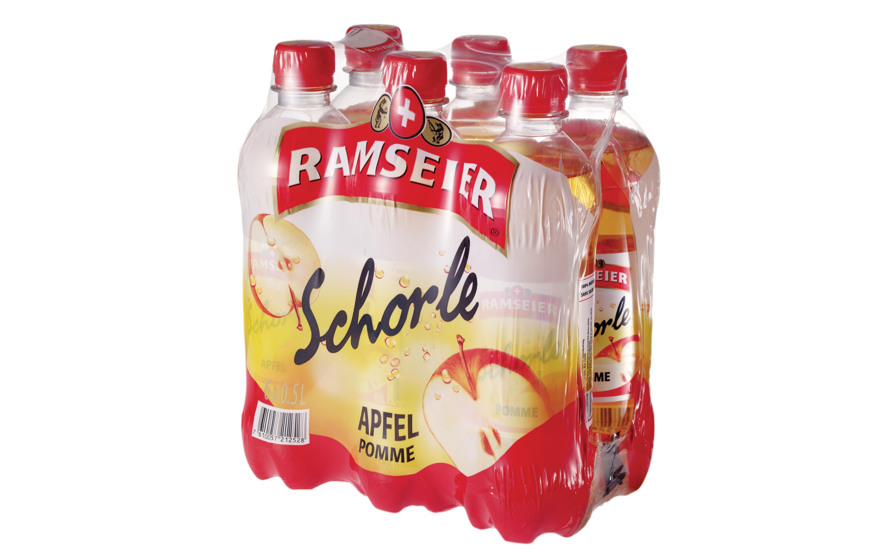 Soft-Drinks Schorle 6 x 0.5 lPrickelnde Apfelschorle ohne zugesetzten Zucker