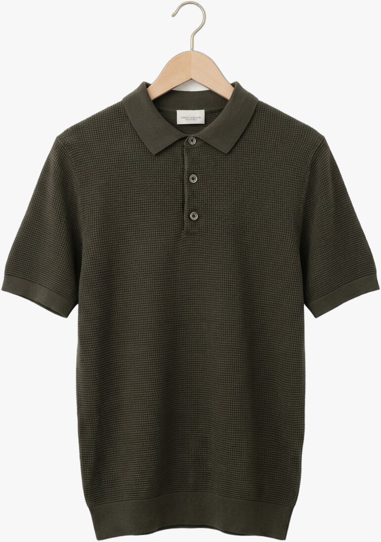 groene profuomo polo polo ss aero ease waffle structure