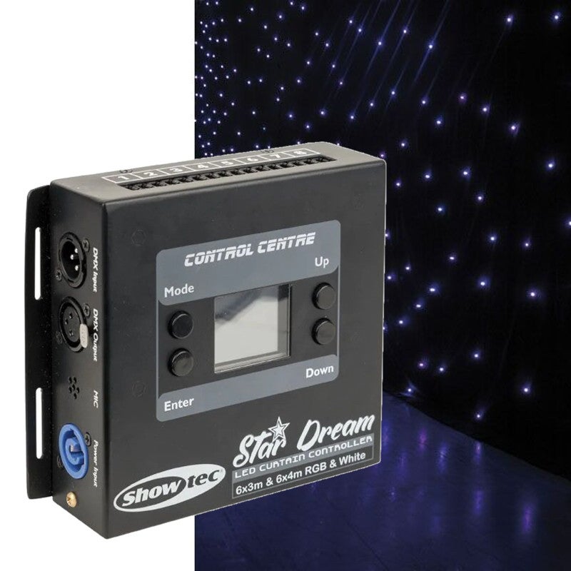 Showtec Star Dream 6x4m White LED-gordijn met controller, wit licht