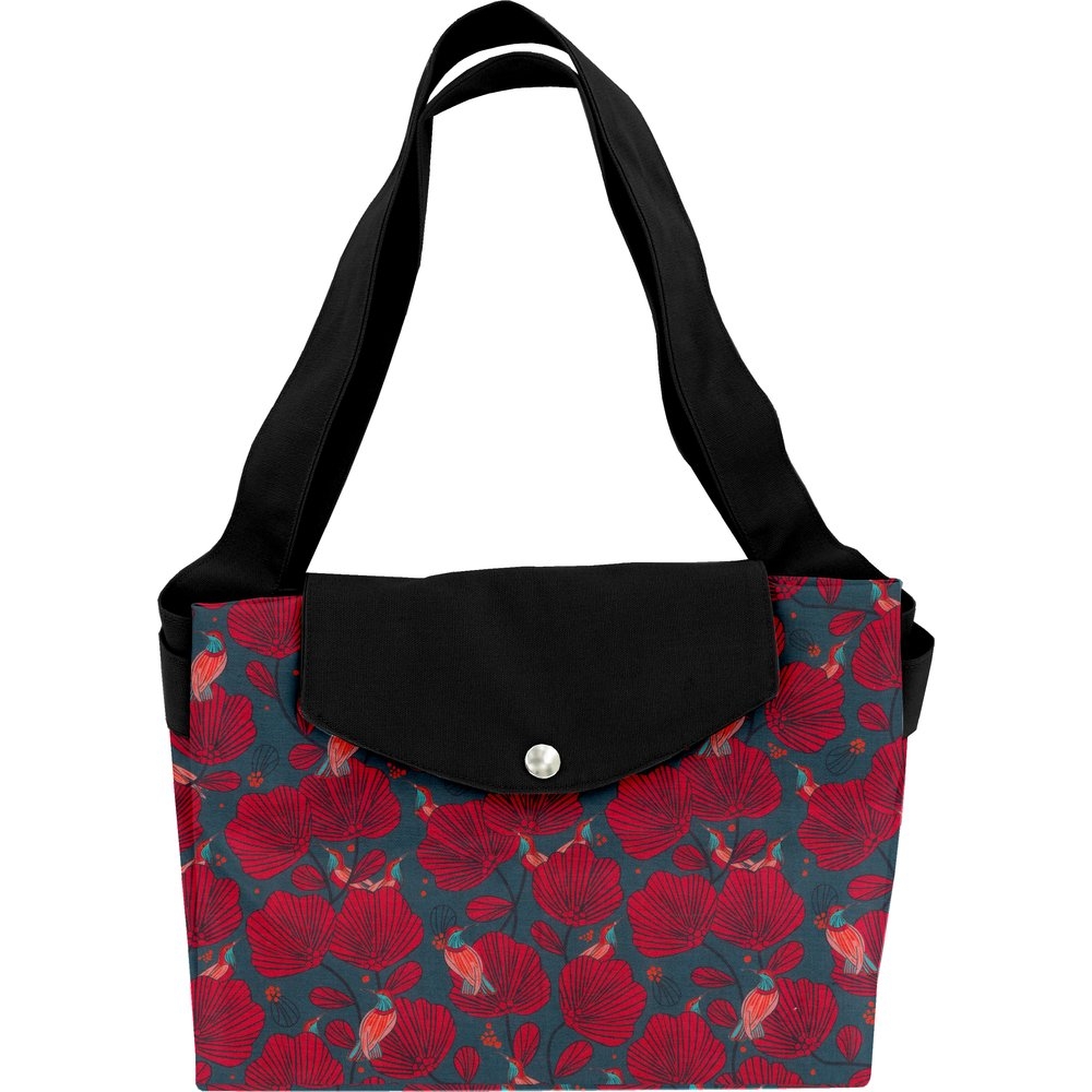 Grand Sac Cabas En Tissu Oiseau De Noël