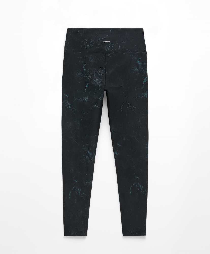 leggings de compressão estampadas até o tornozelo
