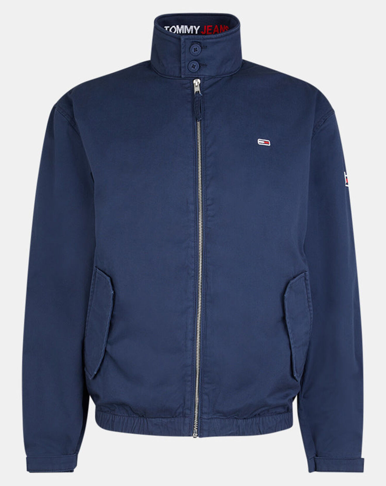 Tommy Jeans Blouson 100% Coton Bio Harrington bleu marine