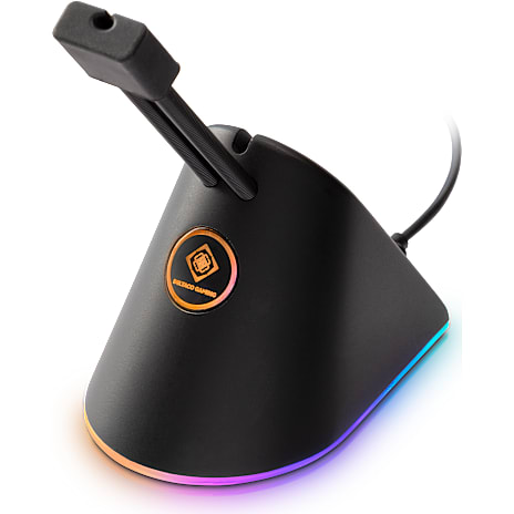 Deltaco GAM-044-RGB museledningsholder - sort