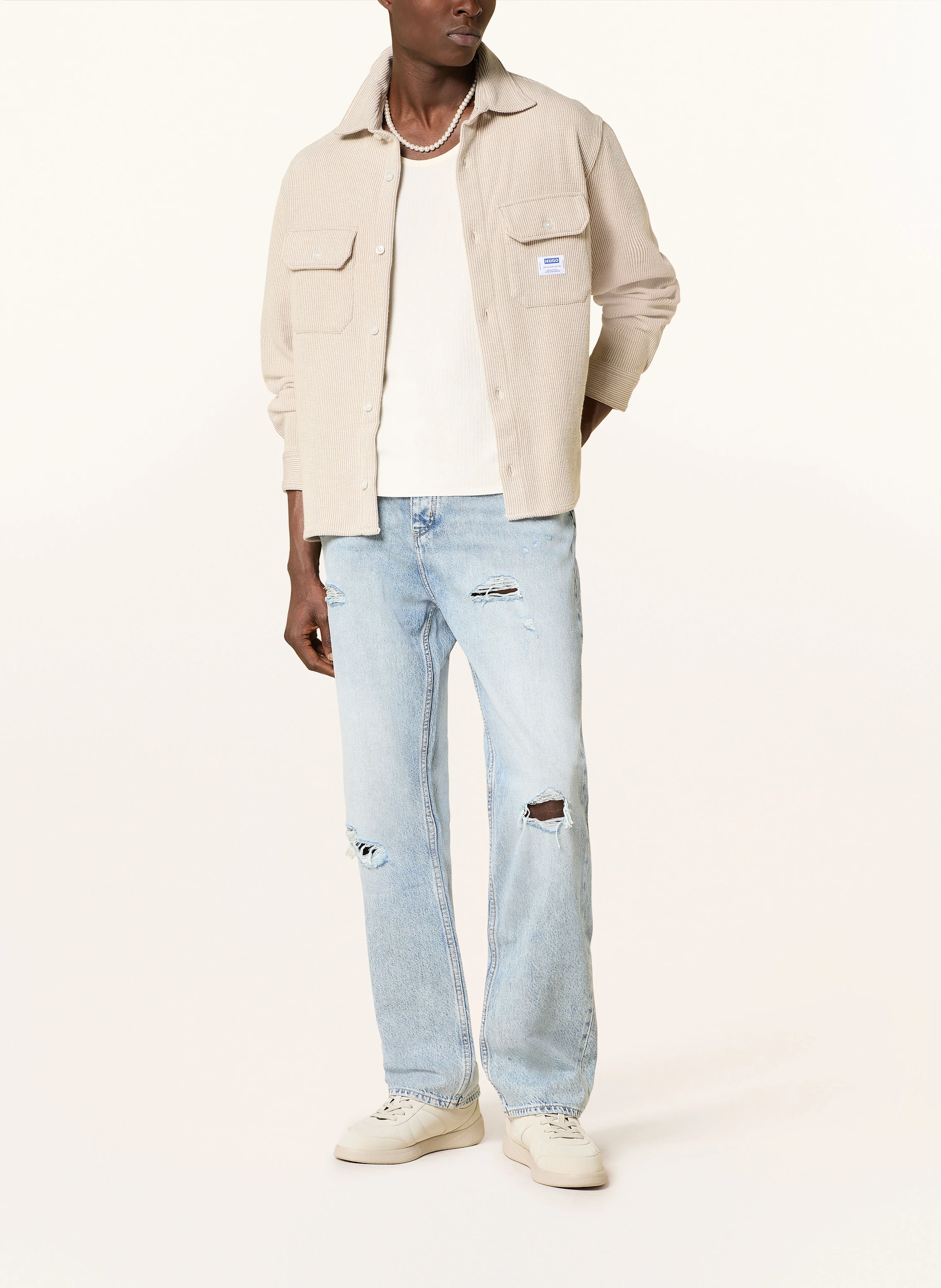 HUGO BLUE Destroyed Jeans NATE Baggy Fit