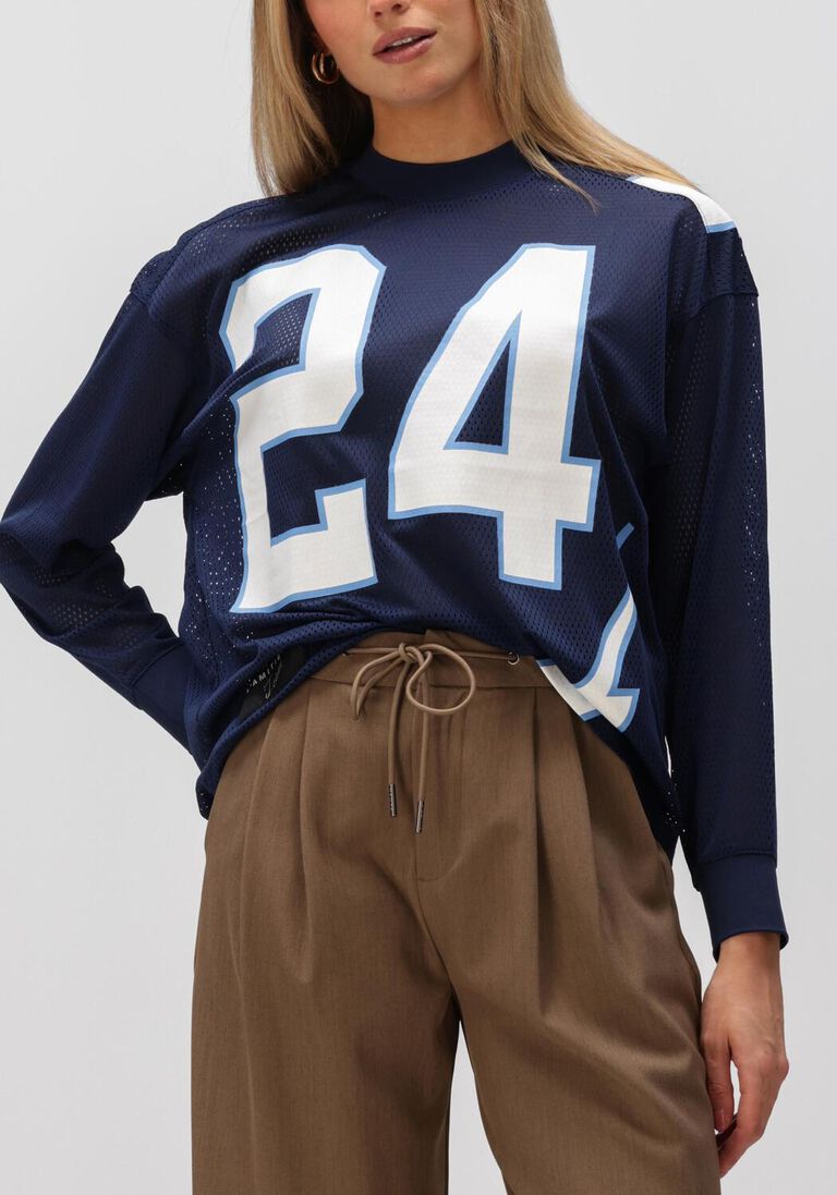 donkerblauwe haute l'amitié top american football ls tee