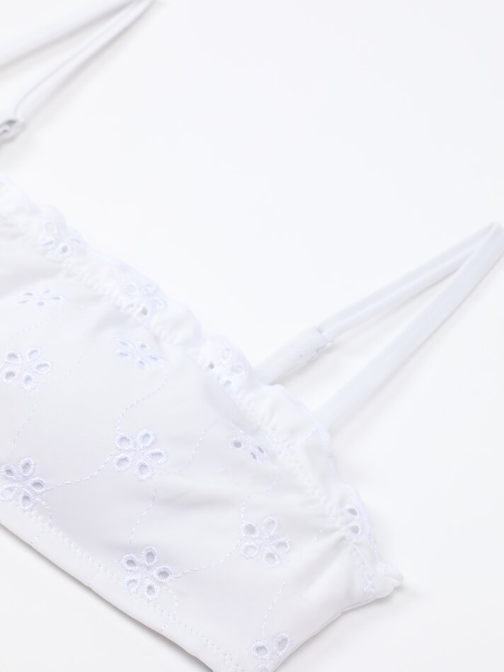 Top de biquíni bandeau - Branco