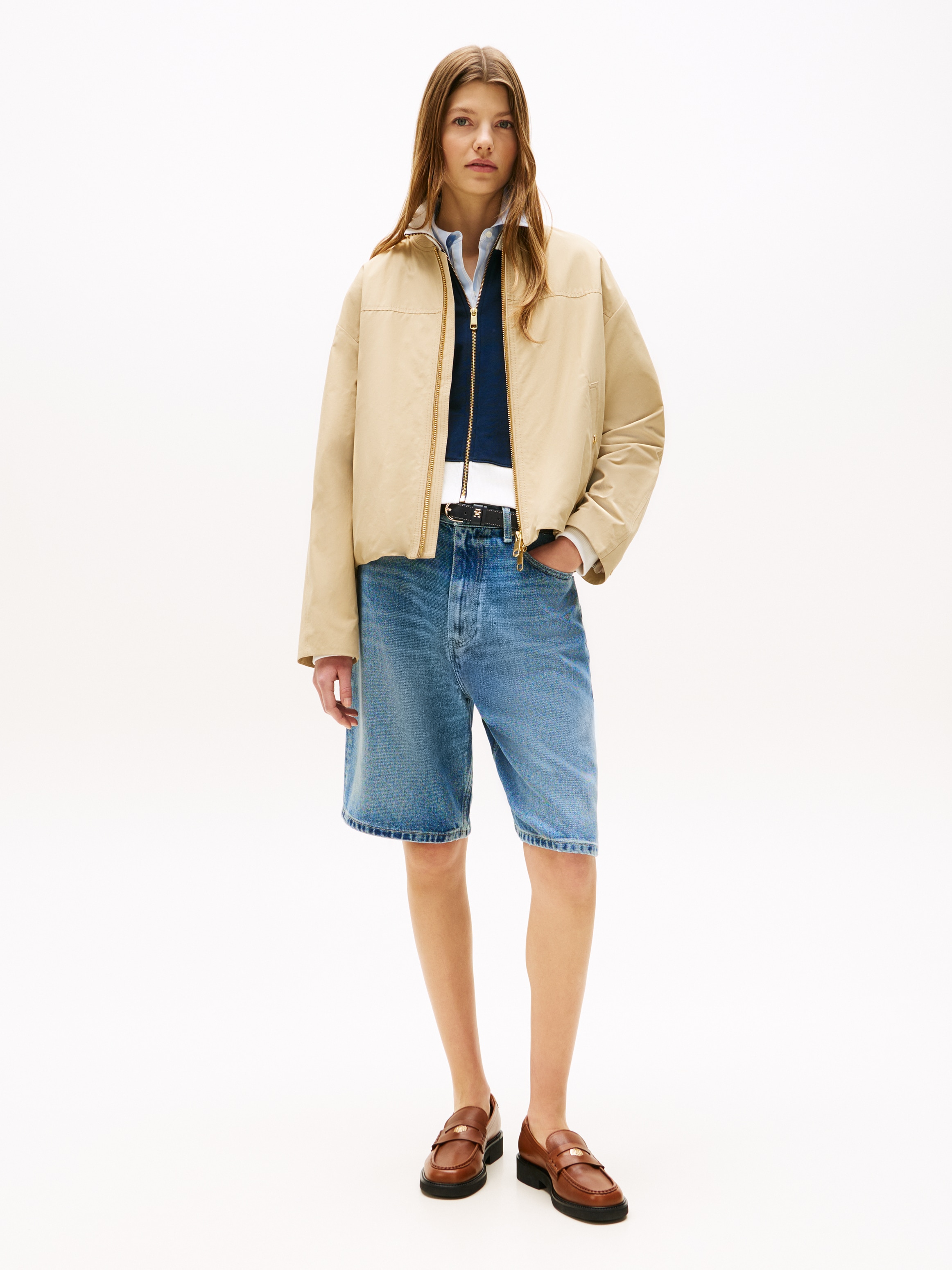 Tommy Hilfiger Bomberjacke »COTTON NYLON REG BOMBER« ohne Kapuze