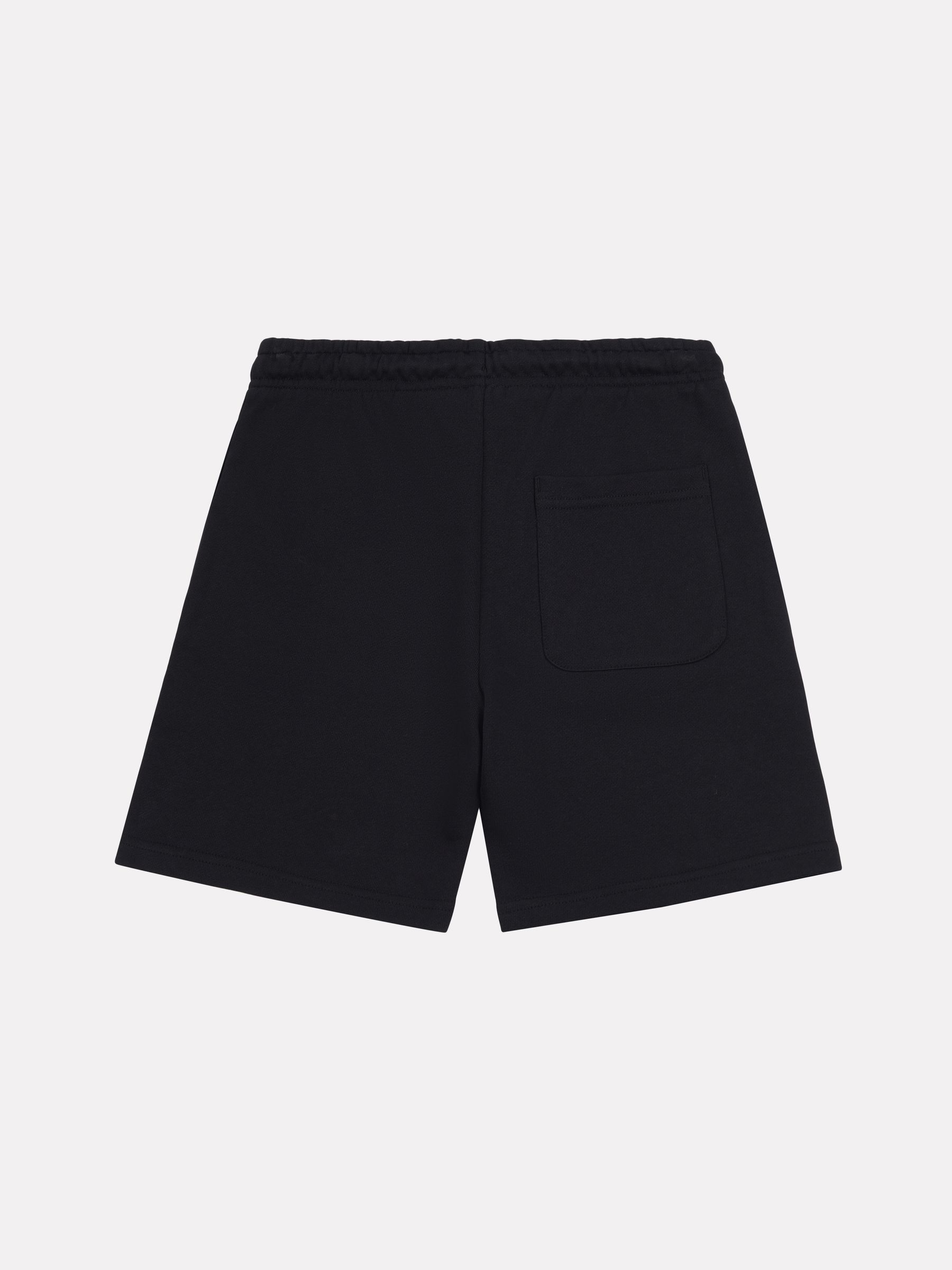 Zwart - New Balance French Terry katoenen shorts met gestapeld logo
