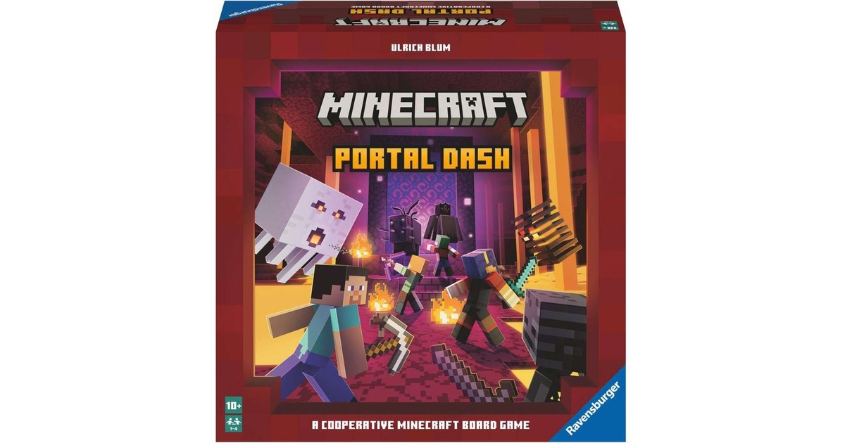 RavensburgerMinecraft - Portal Dash Bordspel  (Nederlands, 1 - 4 spelers, 30 - 60 minuten, Vanaf 10 jaar)