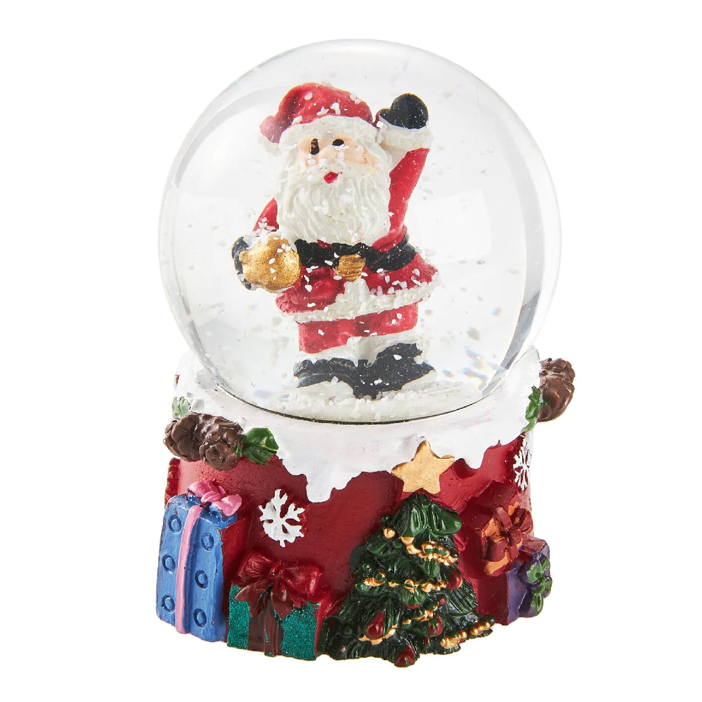 Schneekugel Weihnachten, Nikolaus/Sack, 4.5 x 6 cm