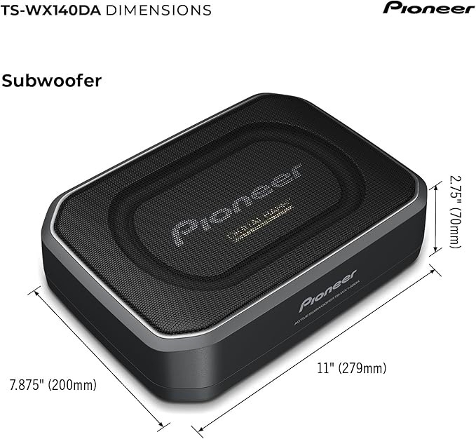 Pioneer Kompakter Aktivsubwoofer TS-WX140DA mit Verstärker 170 W