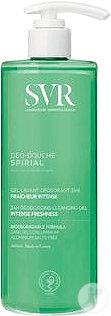 SVR Spirial Déo-Douche Gel Lavant Déodorant Fraîcheur Intense Toutes Peaux 400ml