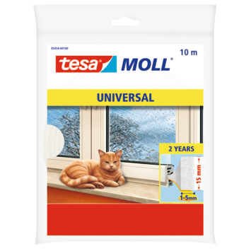 Tesa Tochtband I-profiel zelfklevend wit 15mm x 10m