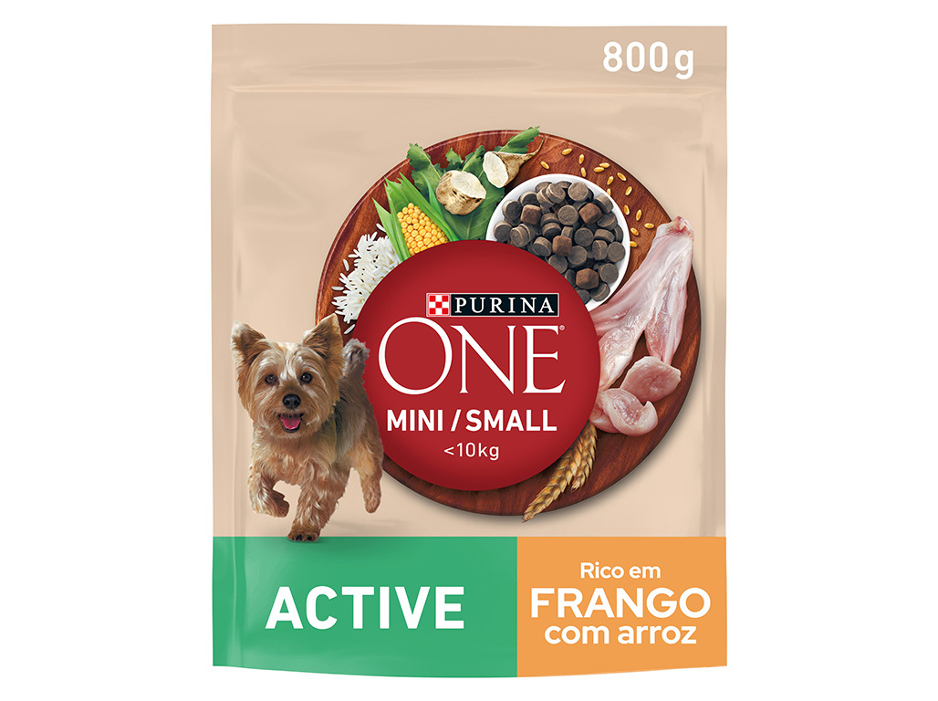RAÇÃO PARA CÃO PURINA ONE MINI ACTIVE COM FRANGO 800G