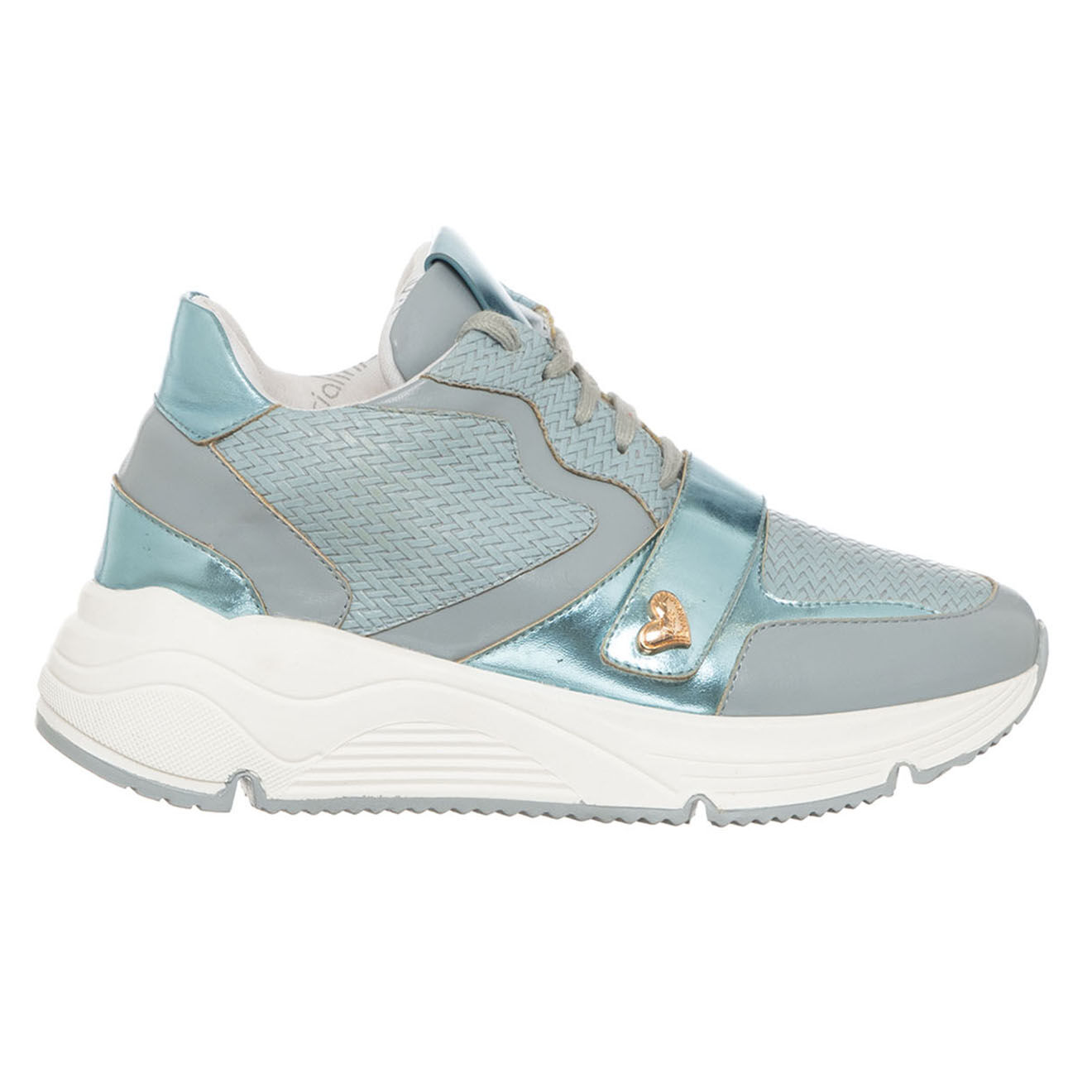 Tua By Braccialini Sneakers en Cuir Ciel bleu ciel/blanc