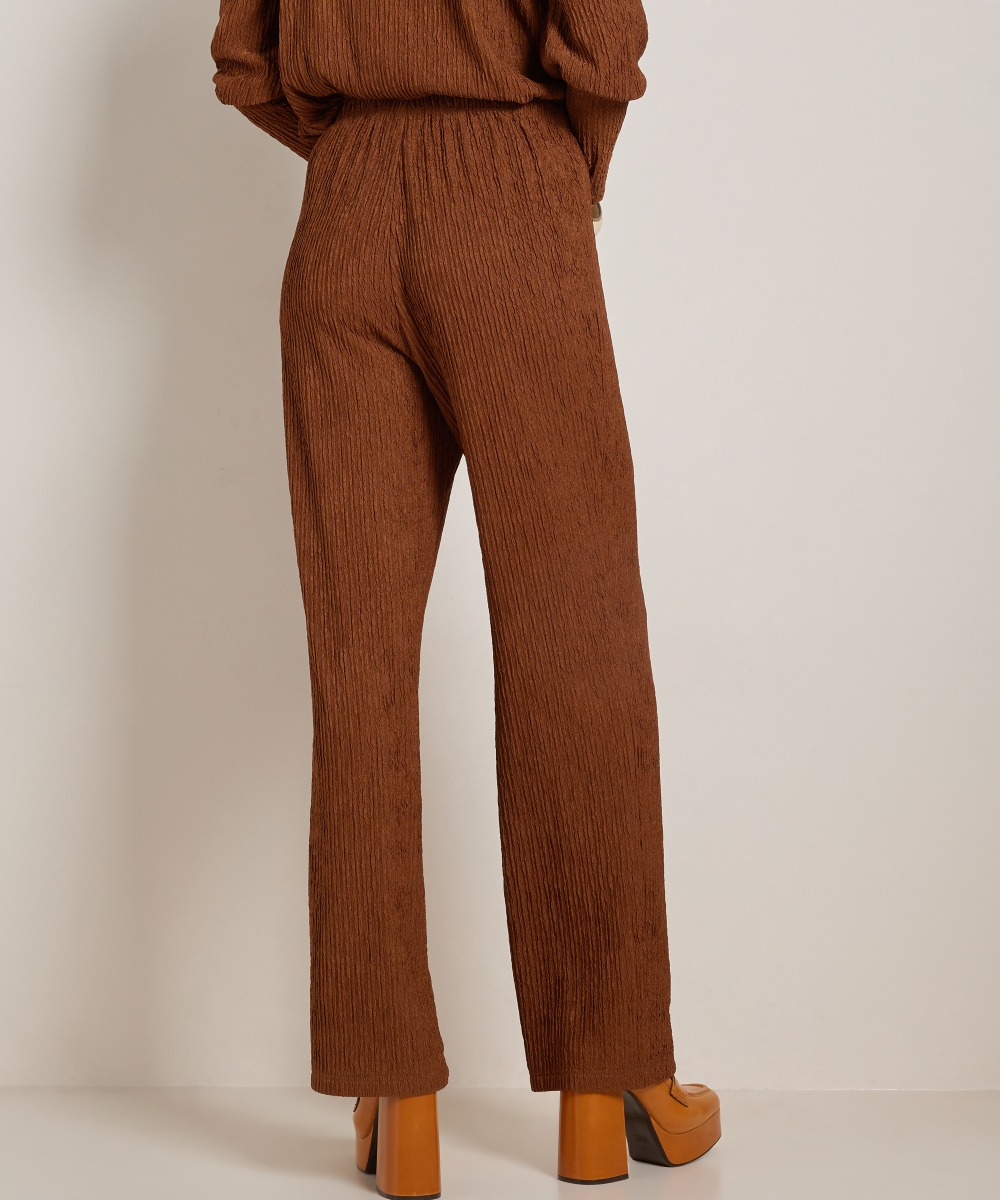 wide fit broek crinckle uni
