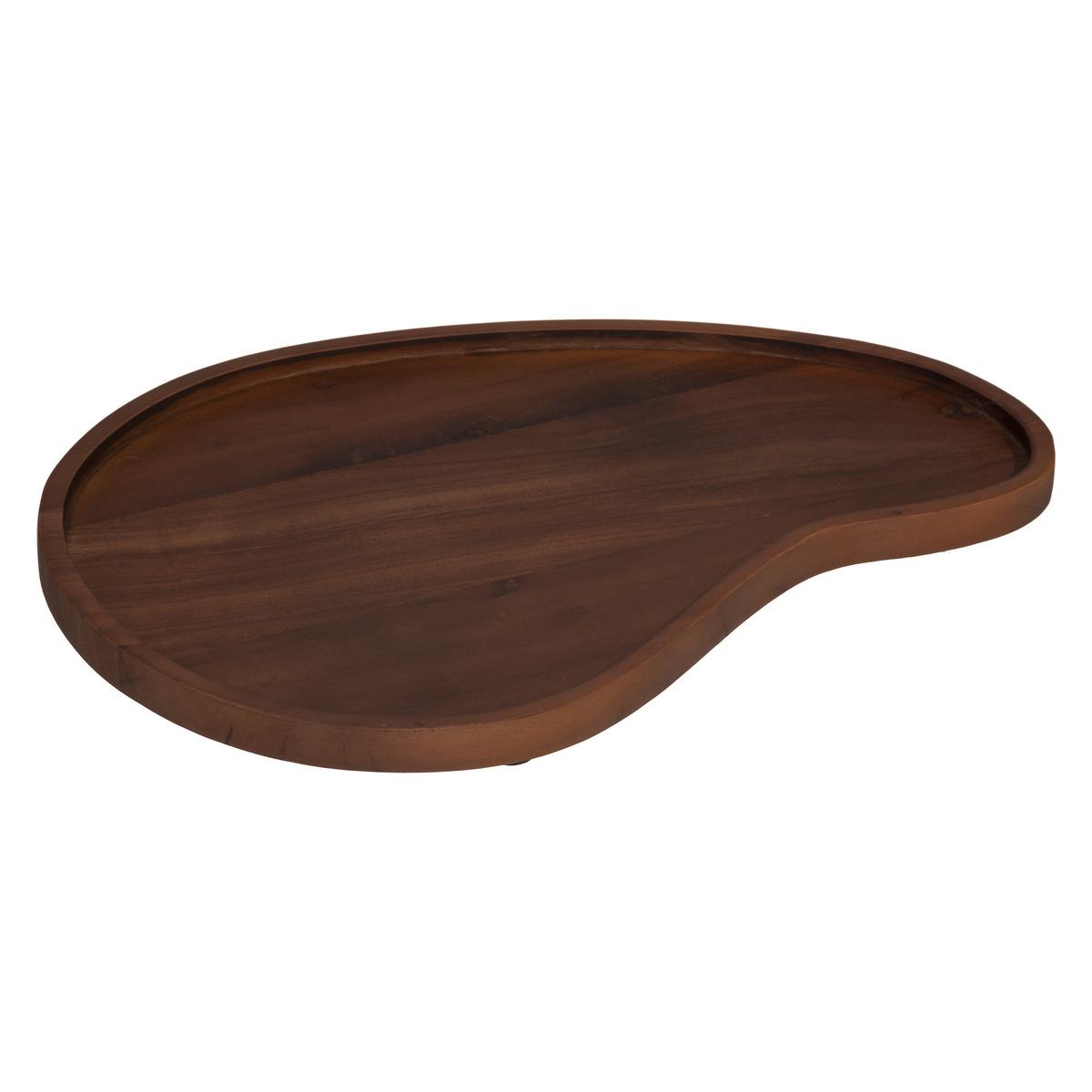 PLATEAU BOIS ORIGINES MARRON D.42X29.8CM