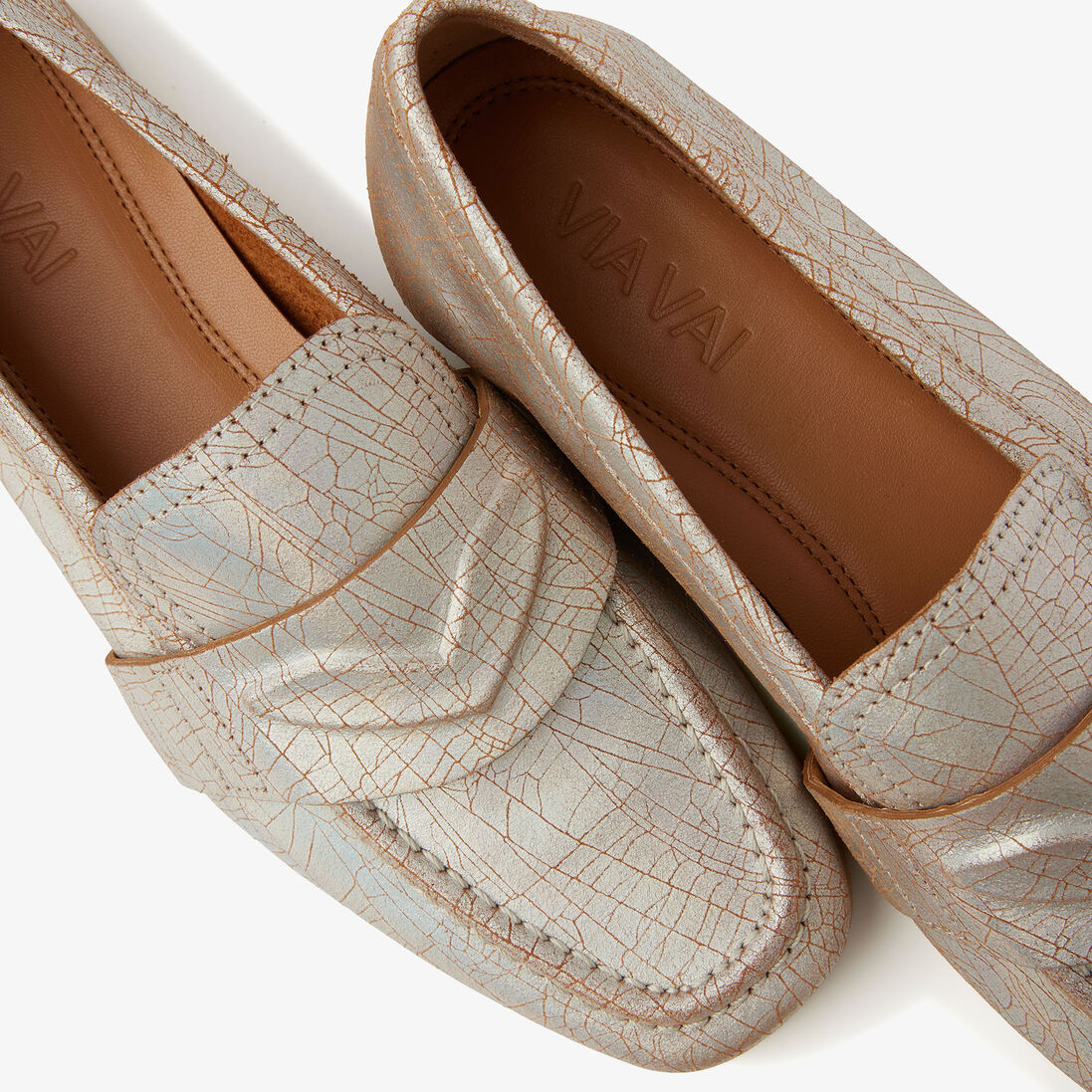 VIA VAI metallic via vai loafers chiara ray
