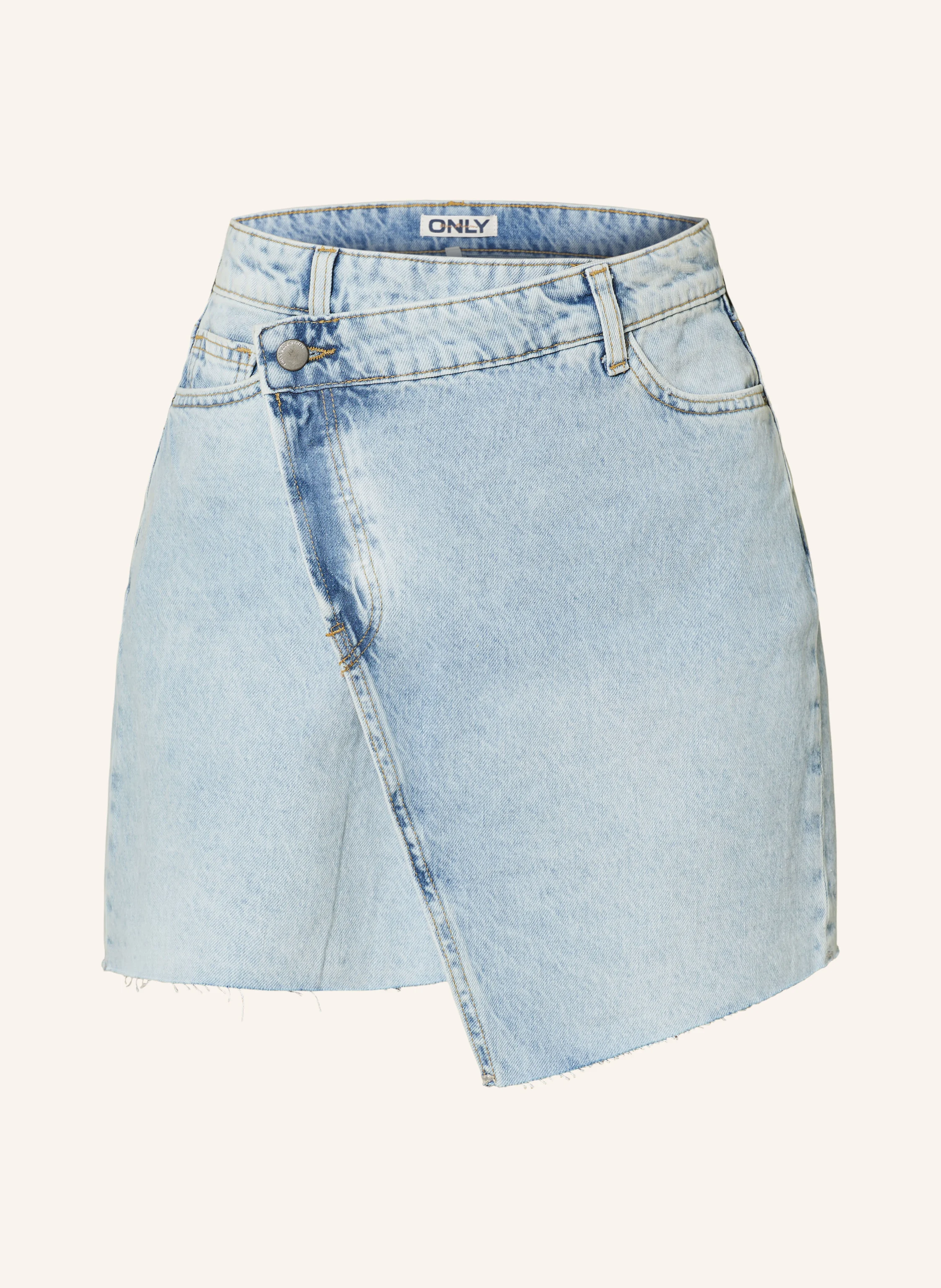 ONLY Jeansrock in Wickeloptik