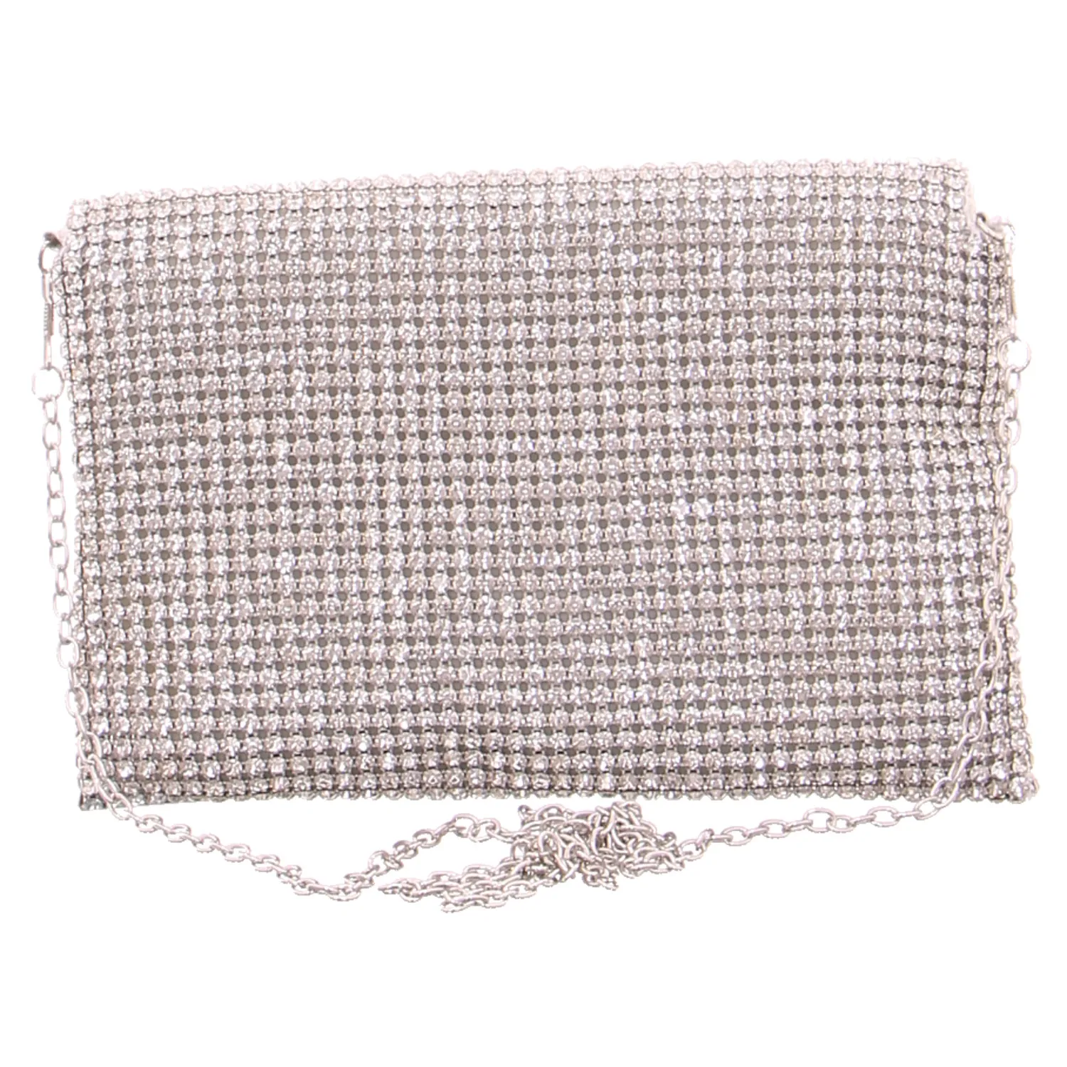 Clutch / Abendtasche Silber Synthetik
