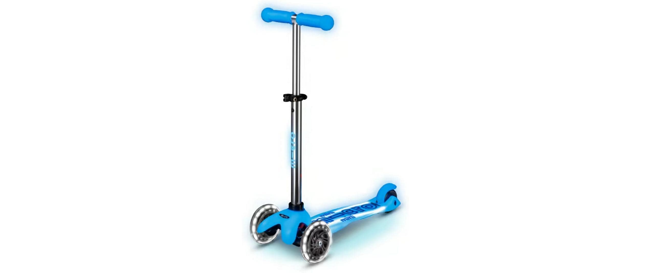 Kickboard Mini Micro Deluxe Glow Plus LED Blau<br>Scooter für Kinder