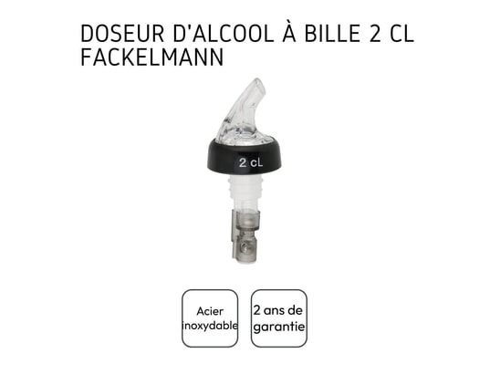 FACKELMANN - Set ustensiles de cuisine Bec verseur doseur à alcool 2 cl avec bille bar concept ref...