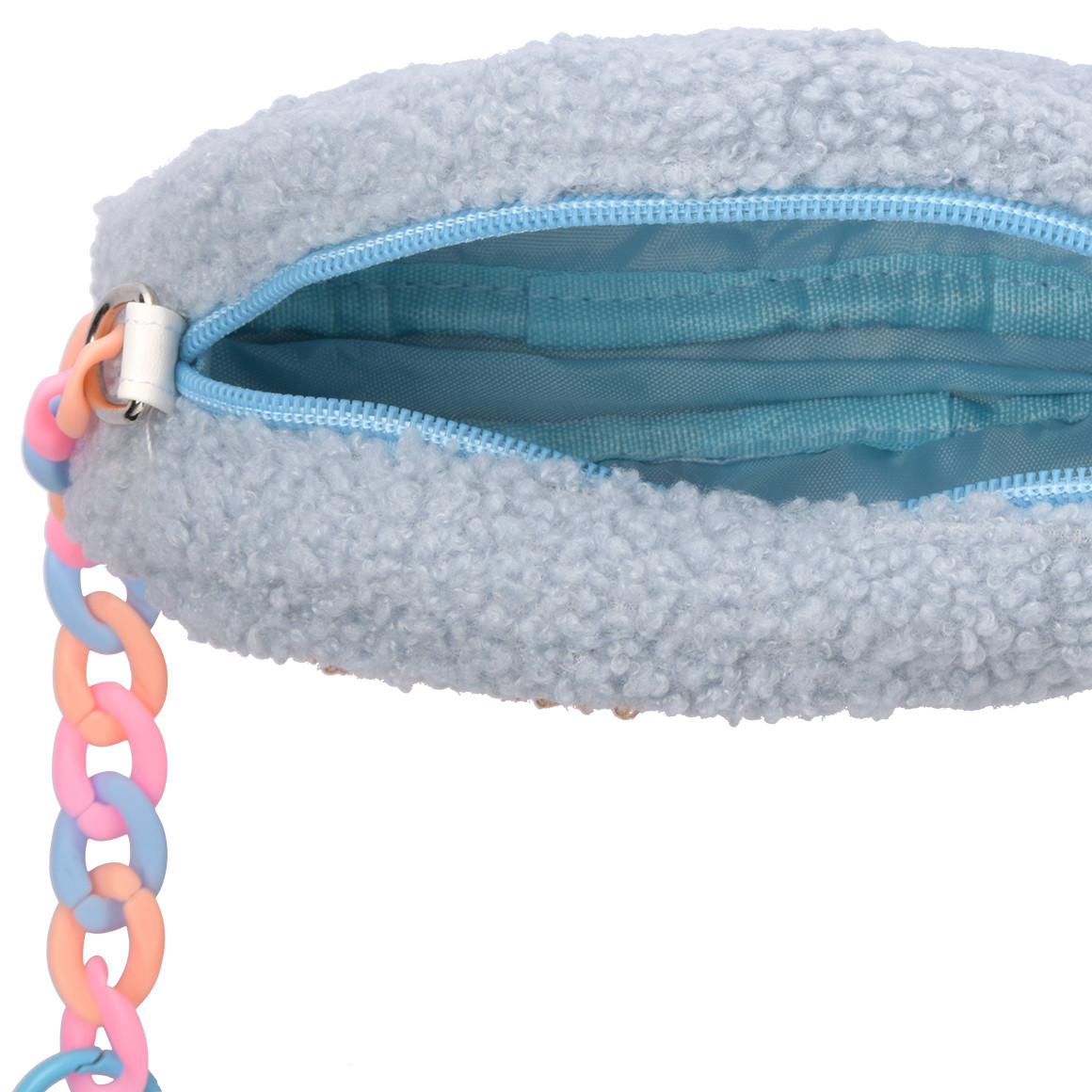 Topolino Mädchen Umhängetasche im Regenbogen-Look hellblau