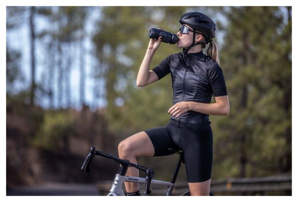 Maillot Manches Courtes Velo Rogelli Prime - Femme - Noir/Gris