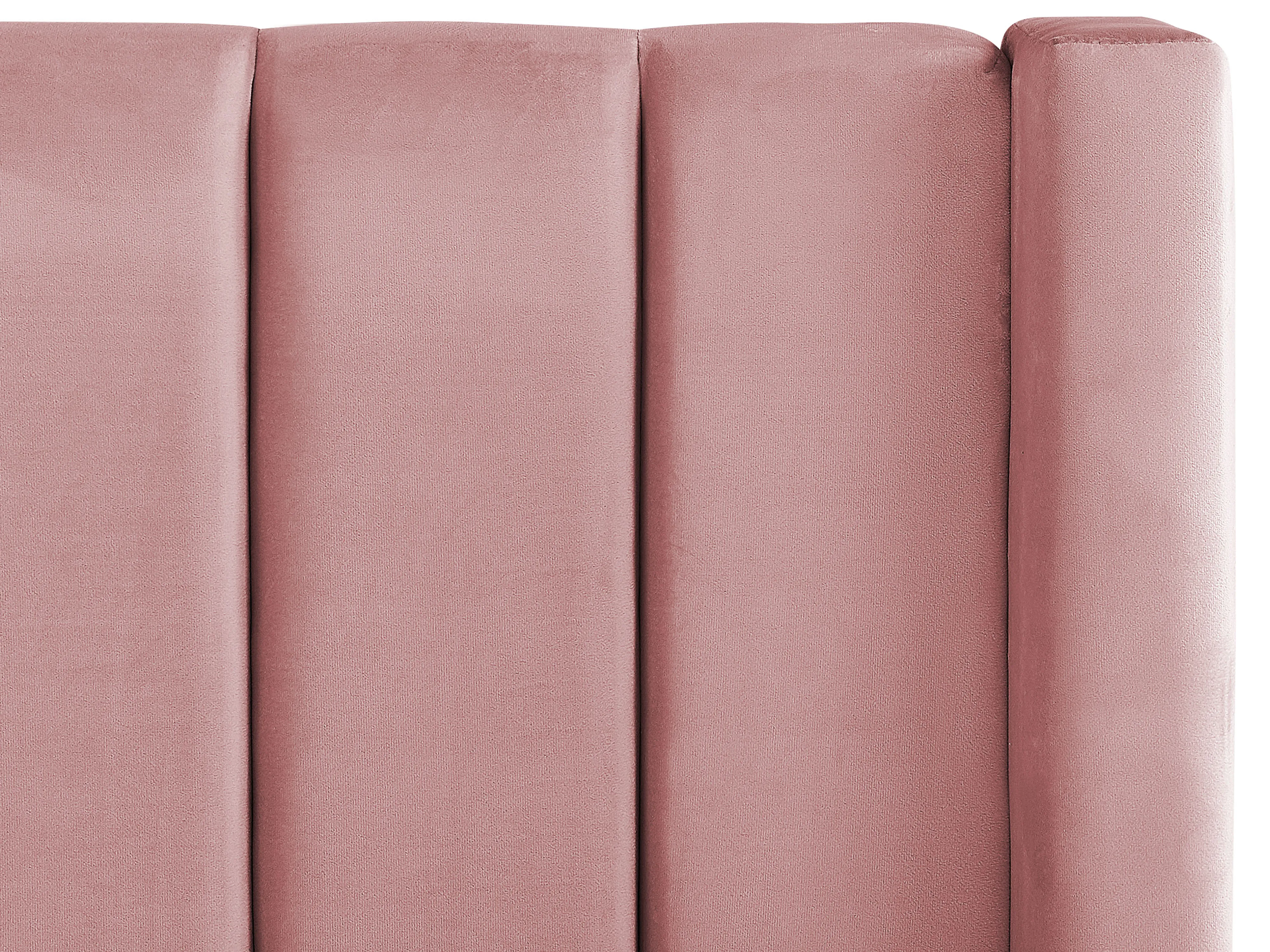 Bed met opbergbankje Fluweel NOYERS 140 x 200 cm Roze